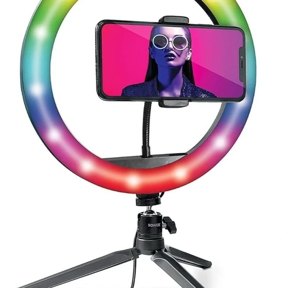 RGB LED Ring Light with Tripod and Remote